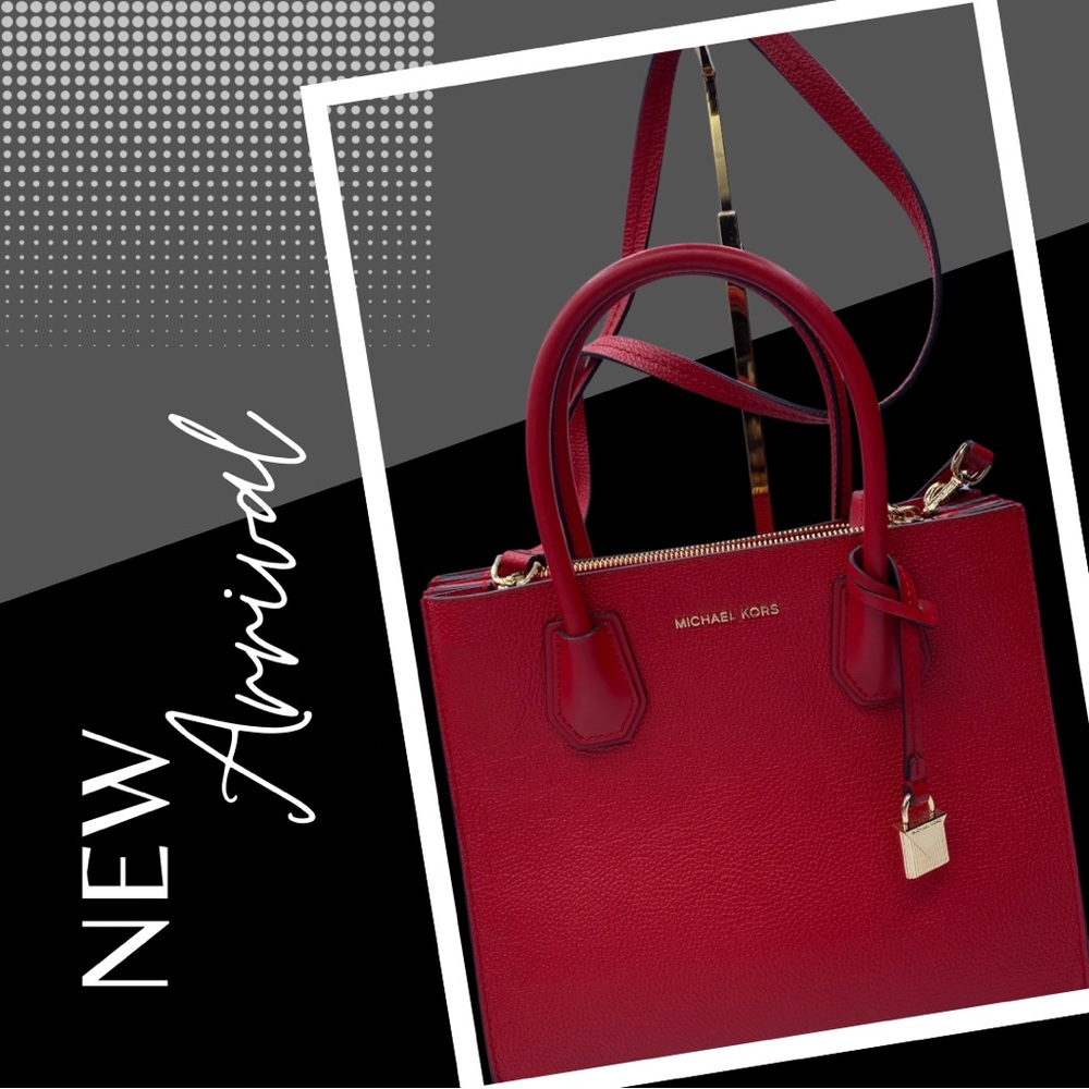 Michael Kors Handbag Small Mercer Style - NEW WITH TAGS - Gorgeous Red!